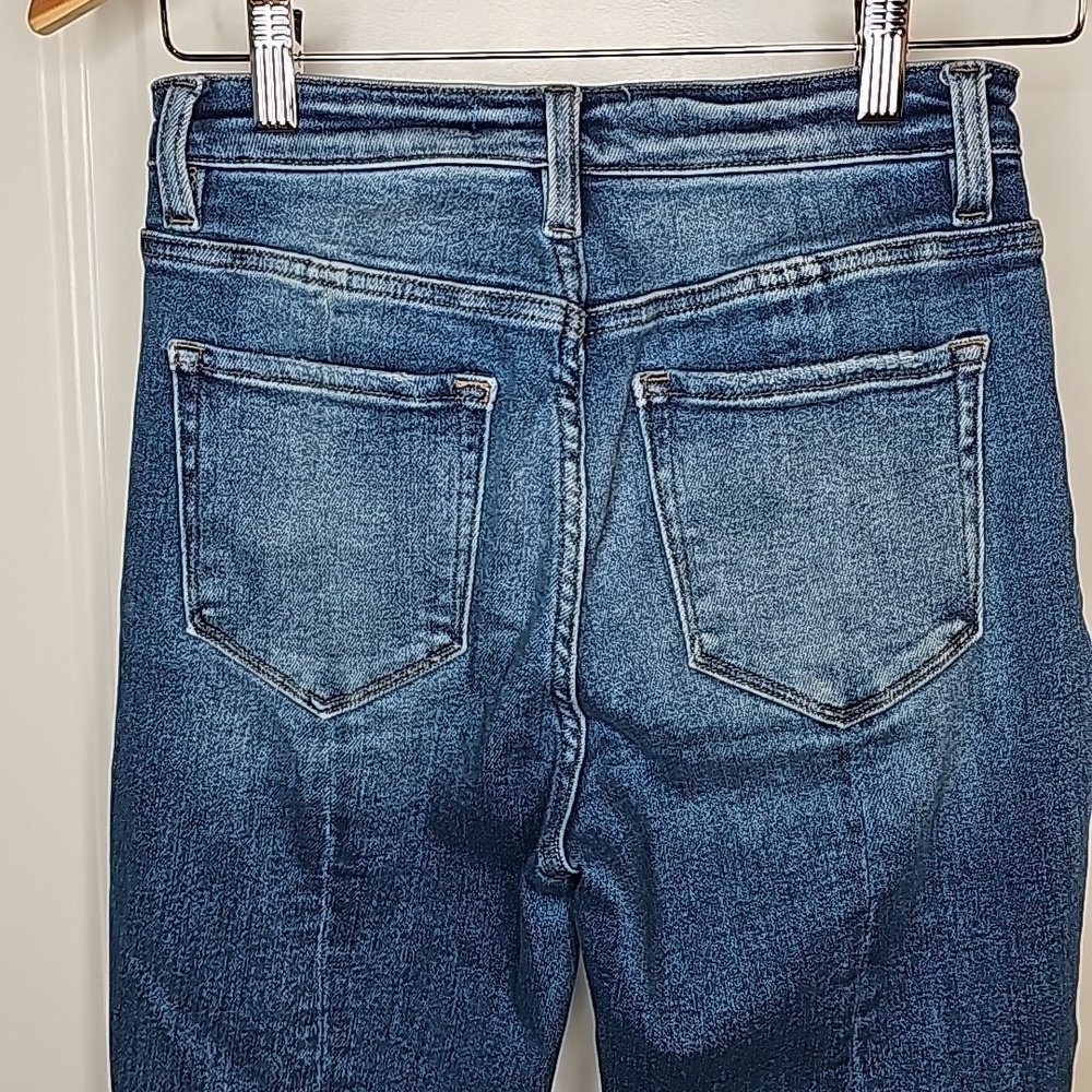 Flying Monkey Blue Raw Hem Distressed Jeans - Size 25 - Picture 6 of 10
